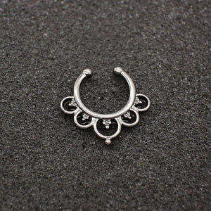 Black Hoop Nose Ring For Women - SexyBling