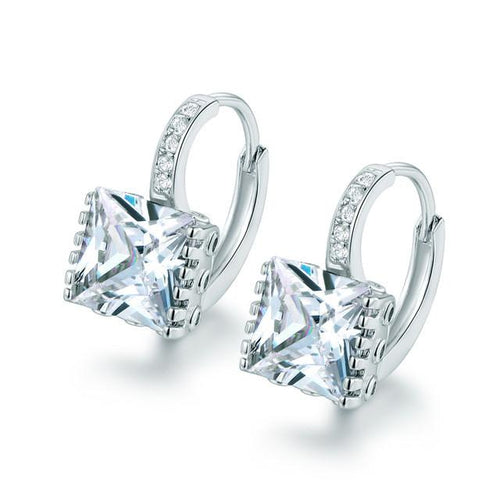 Rhinestone Hoop Earings - SexyBling