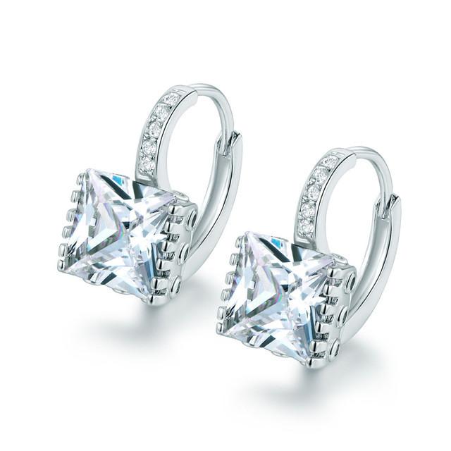 Rhinestone Hoop Earings - SexyBling