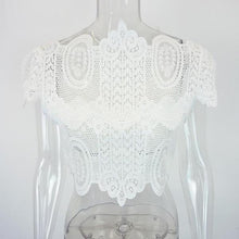 Load image into Gallery viewer, Sexy Lace Crochet Crop Top - SexyBling