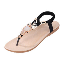 Load image into Gallery viewer, Brief Herringbone Flat Heel Flip-flop Summer Sandals - SexyBling