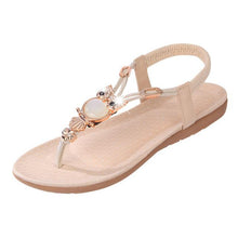 Load image into Gallery viewer, Brief Herringbone Flat Heel Flip-flop Summer Sandals - SexyBling