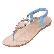 Load image into Gallery viewer, Brief Herringbone Flat Heel Flip-flop Summer Sandals - SexyBling
