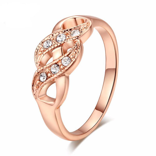 Creepers Wave Shape Cubic Zirconia Finger Rings - SexyBling