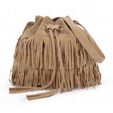 Load image into Gallery viewer, Tassel Purses Suede Fringe Big Cool Female Drawstring bag - SexyBling