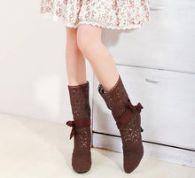 Load image into Gallery viewer, Sexy High Heel Summer Cutout Bow Fashion Boots - SexyBling