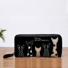 Load image into Gallery viewer, Elegant Cat Cartoon Zipper Wallet - SexyBling