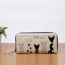 Load image into Gallery viewer, Elegant Cat Cartoon Zipper Wallet - SexyBling