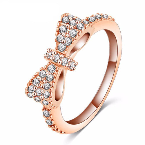 Lovely Bow Rings Zirconia Rings for Women - SexyBling