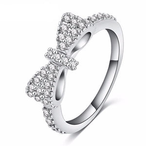 Lovely Bow Rings Zirconia Rings for Women - SexyBling