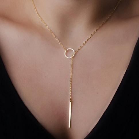 Cross Lariat Pendant Choker Necklace - SexyBling