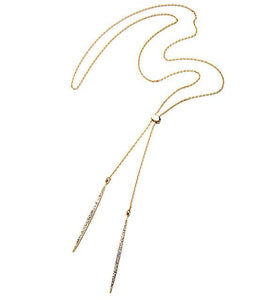 Gold/Silver Rose Gold Color Alloy Long Necklace - SexyBling