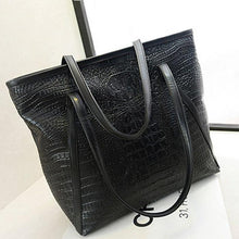 Load image into Gallery viewer, Women Crocodile PU Leather Large Handbag - SexyBling