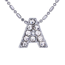 Load image into Gallery viewer, Personalized Crystal Silver Alphabet Necklace - SexyBling