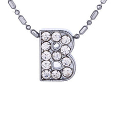 Load image into Gallery viewer, Personalized Crystal Silver Alphabet Necklace - SexyBling