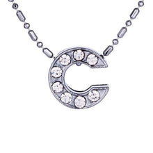Load image into Gallery viewer, Personalized Crystal Silver Alphabet Necklace - SexyBling
