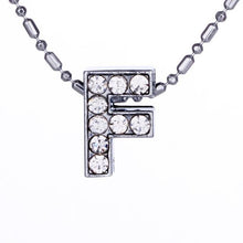 Load image into Gallery viewer, Personalized Crystal Silver Alphabet Necklace - SexyBling
