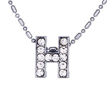 Load image into Gallery viewer, Personalized Crystal Silver Alphabet Necklace - SexyBling