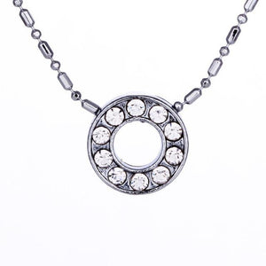 Personalized Crystal Silver Alphabet Necklace - SexyBling