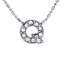 Load image into Gallery viewer, Personalized Crystal Silver Alphabet Necklace - SexyBling