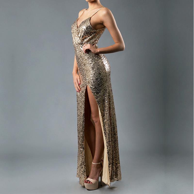 Luxurious Evening High Slit Mermaid Dress - SexyBling