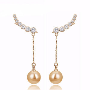 Cubic Zirconias Drop Imitation Earrings - SexyBling
