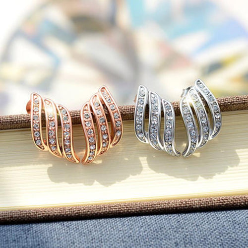 Round Crystal Cubic Zircon Earrings - SexyBling