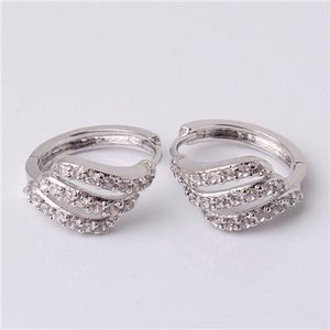 Round Crystal Cubic Zircon Earrings - SexyBling