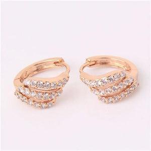 Round Crystal Cubic Zircon Earrings - SexyBling