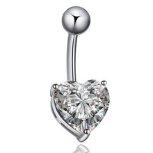 Load image into Gallery viewer, Heart Zircon Cubic Belly Button Ring - SexyBling