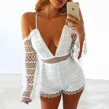 Load image into Gallery viewer, Sexy Off Shoulder White Romper - SexyBling