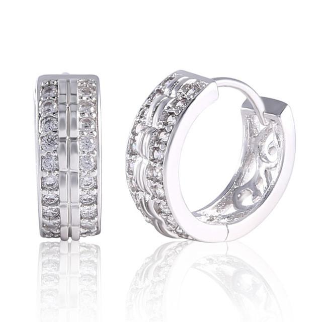 White Cubic Zirconia Earrings - SexyBling