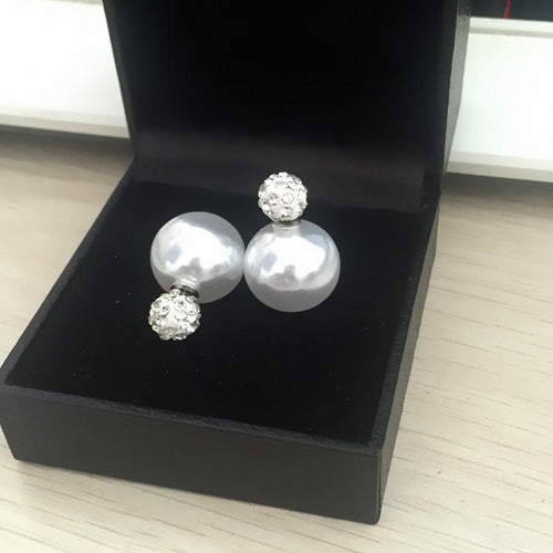 Double Side Shining Pearl Earrings - SexyBling