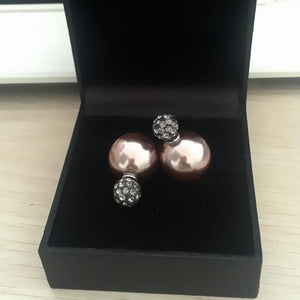 Double Side Shining Pearl Earrings - SexyBling