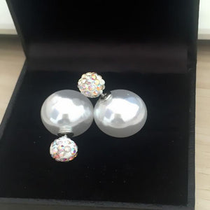 Double Side Shining Pearl Earrings - SexyBling