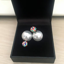 Load image into Gallery viewer, Double Side Shining Pearl Earrings