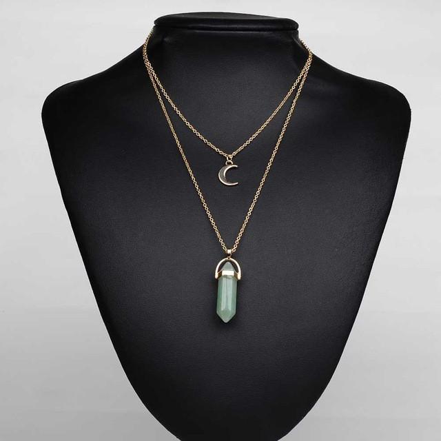Stone Pendant Necklace - SexyBling