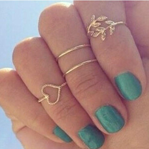 Crystal Plain Cute Midi Rings - SexyBling