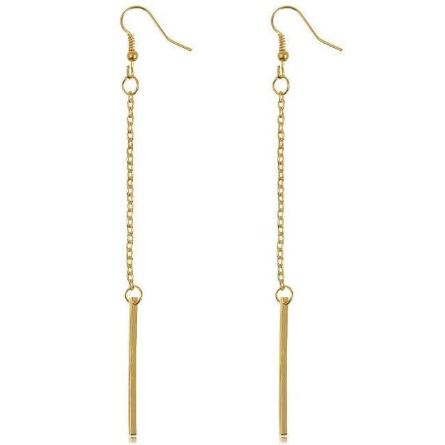Vintage Metal Bar Long Earrings - SexyBling
