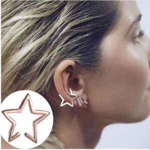 Punk Star Design Earrings Clip - SexyBling