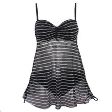 Load image into Gallery viewer, Vintage Mesh Stripped Push UP Tankini - SexyBling