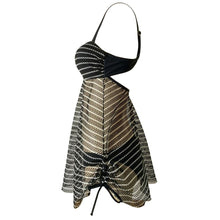 Load image into Gallery viewer, Vintage Mesh Stripped Push UP Tankini - SexyBling