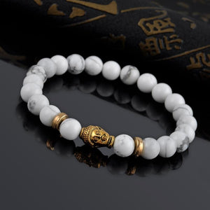 White Buddha Meditation Bracelet - SexyBling