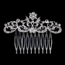 Load image into Gallery viewer, Leaf Butterfly Tiara Silver Plated Crystal Hair Pin - SexyBling
