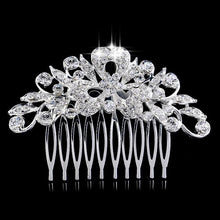 Load image into Gallery viewer, Leaf Butterfly Tiara Silver Plated Crystal Hair Pin - SexyBling
