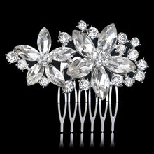 Load image into Gallery viewer, Leaf Butterfly Tiara Silver Plated Crystal Hair Pin - SexyBling