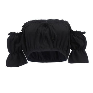 Summer Strapless Ruched Crop Top - SexyBling