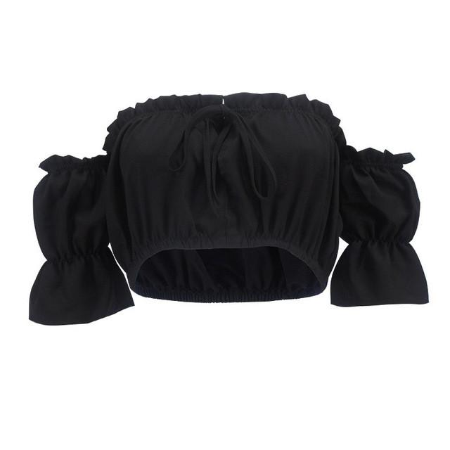 Summer Strapless Ruched Crop Top - SexyBling