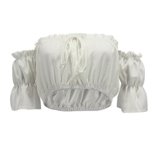 Summer Strapless Ruched Crop Top - SexyBling