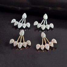Load image into Gallery viewer, Crystal Front Back Double Sided Earrings - SexyBling